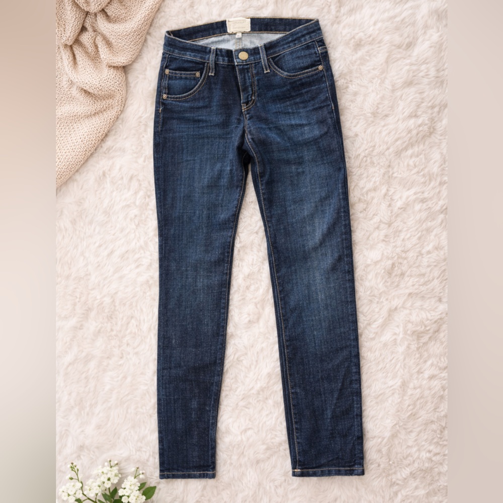 Current/Elliot Dark Wash Straight Leg Denim Jeans